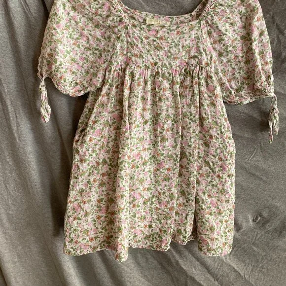 Chelsea & Violet Bohemian Kids Blouse SZ S Floral Pattern* - Picture 6 of 9